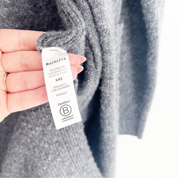 Athleta Spirit Cashmere Blend Cardigan XXS Grey - Picture 6 of 7